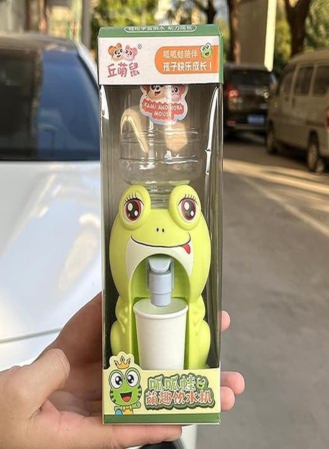 MANVI Water Dispenser for Kids, Cartoon Character Drinking Fountain Pumps Water Juice, Tea, Milk Water Dispenser Toy for Kids (Frog) - Image 2